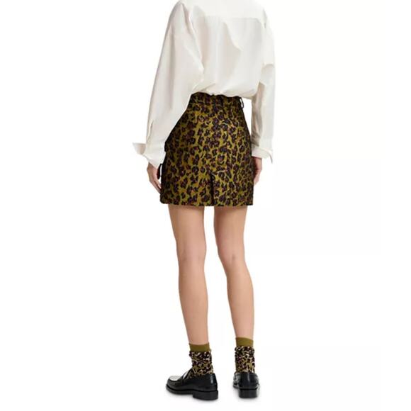 Essentiel Antwerp Leopard Jacquard Mini Skirt 8 - Picture 4 of 8